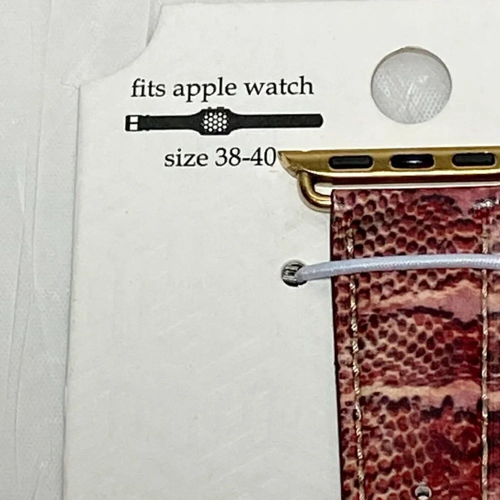 Apple‎ Watch Band Sz38-40mm Simply Southern 2-Piece Leather Snake Skin Design
